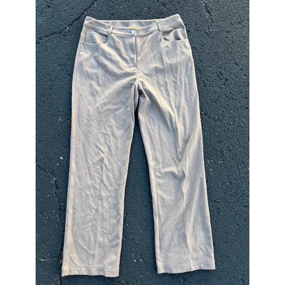 St John Light Brown Straight Leg. Career Pants Slacks Size 10 EUC